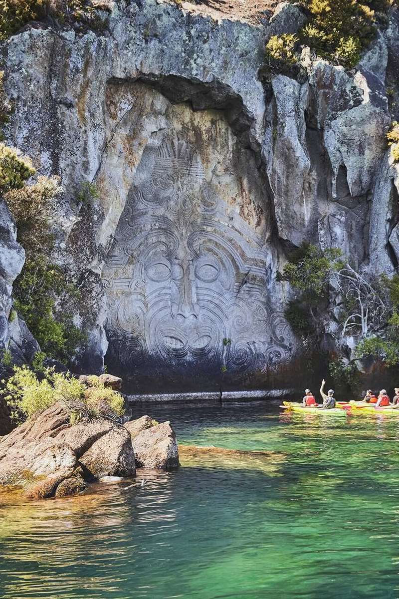 Kayakers at Ngātoroirangi Mine May Māori Rock Carvings in Lake Taupō - by Todd Eyre