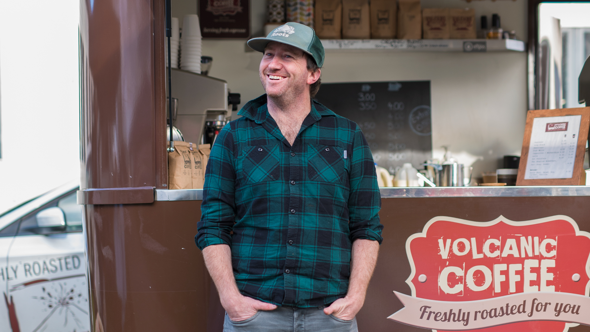 Volcanic Coffee cart café at Market Central Taupo