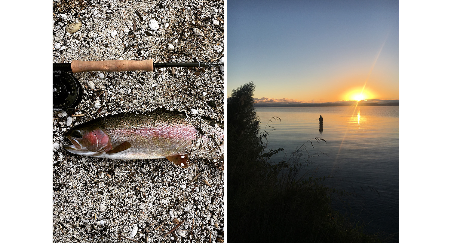  Fly Fishing Taupo Trout - Lake Taupo sunset - Libby O'Brien