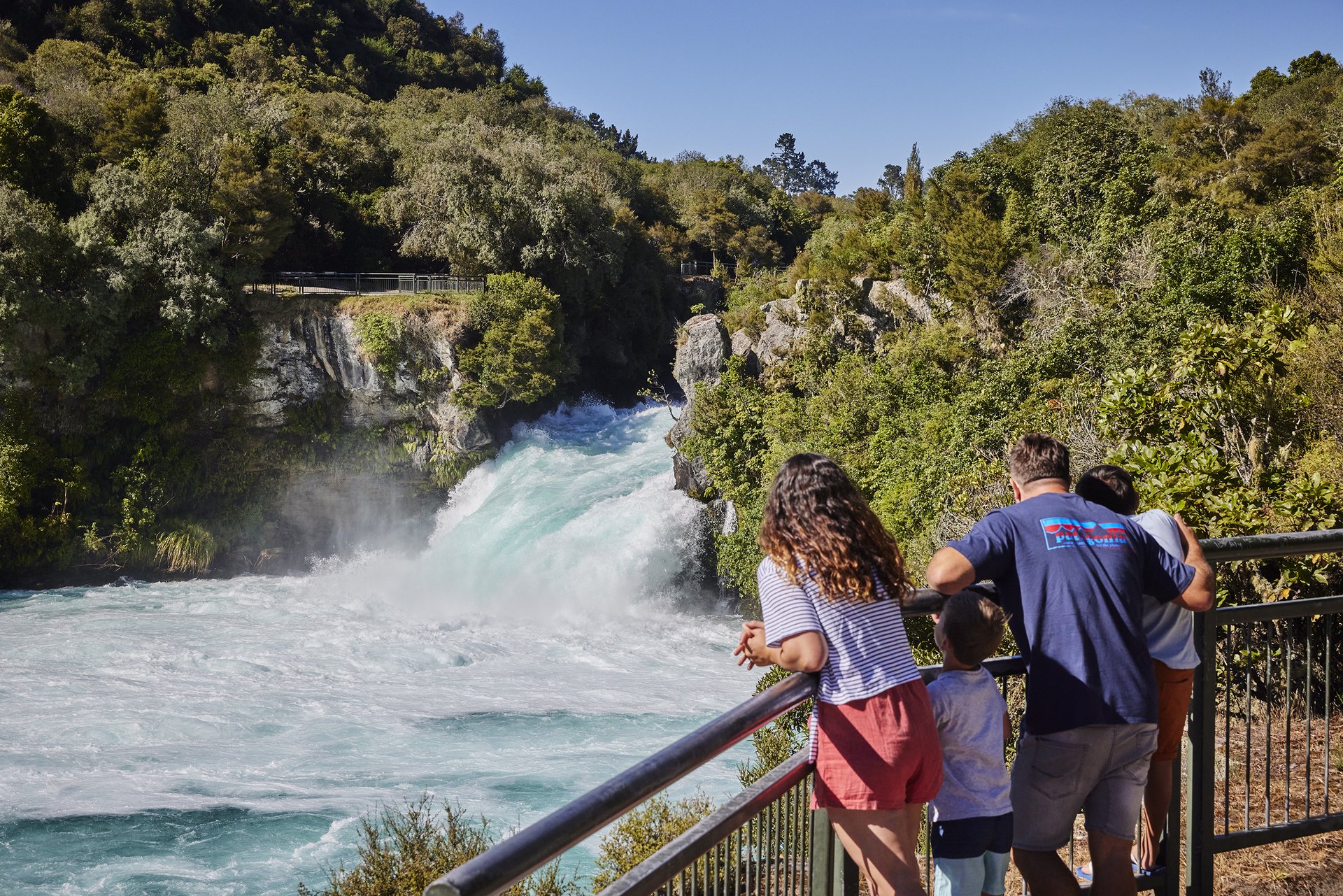 Family at Huka Falls Taupo - by Todd Eyre