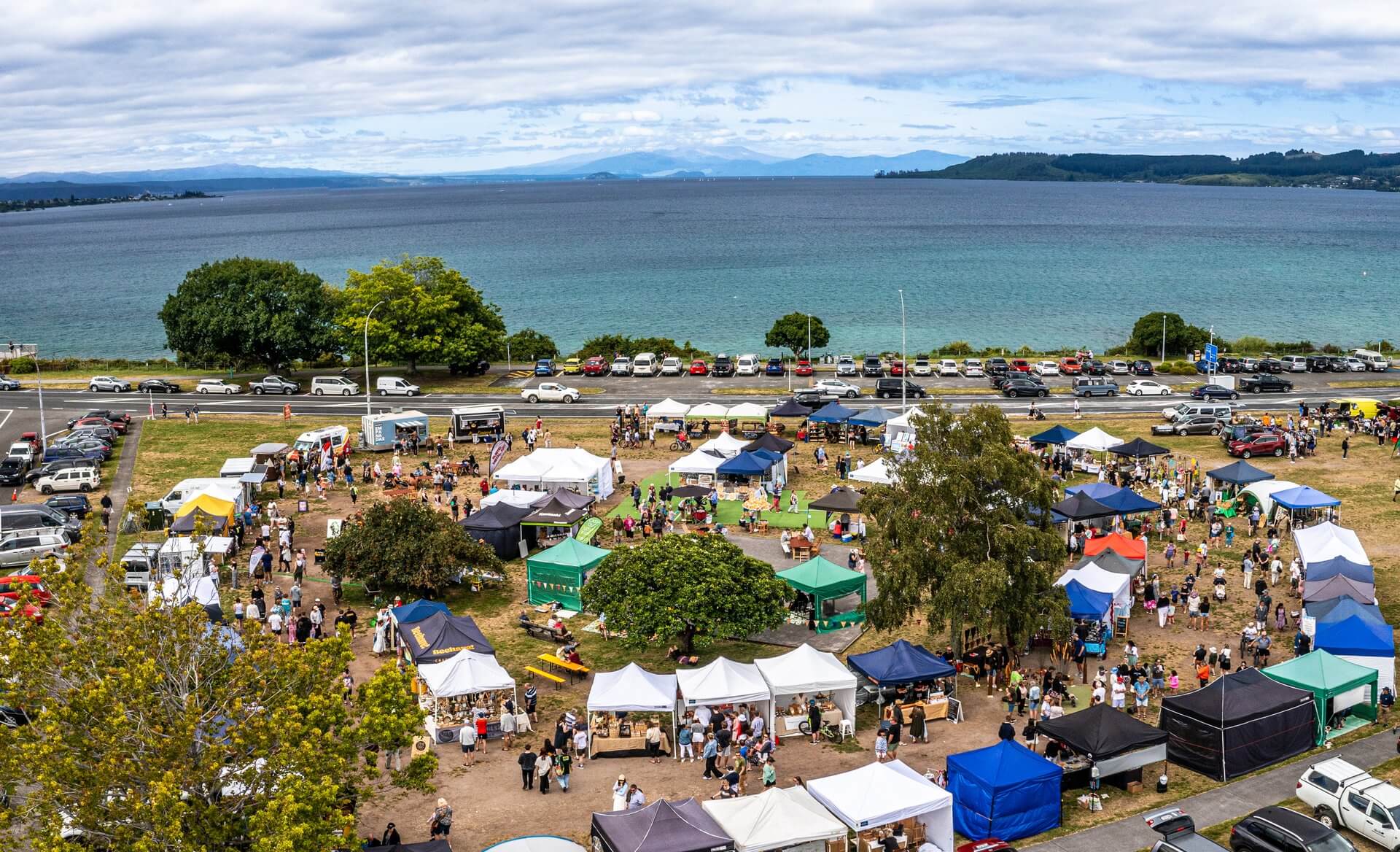 Market Central Taupo drone