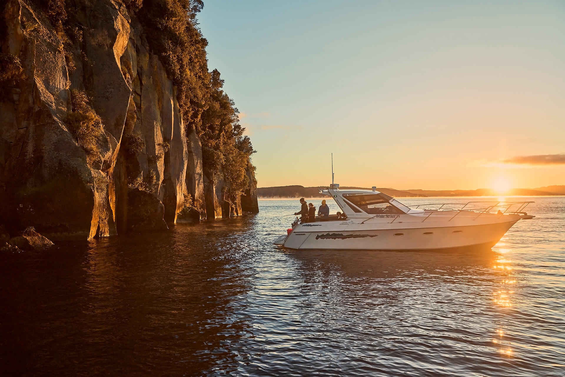 Family Fishing In Western Bays, Lake Taupo - By Todd Eyre